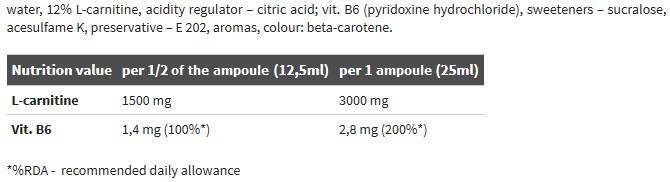 L -Carnitine 3000 Extreme Shot - 25 ml