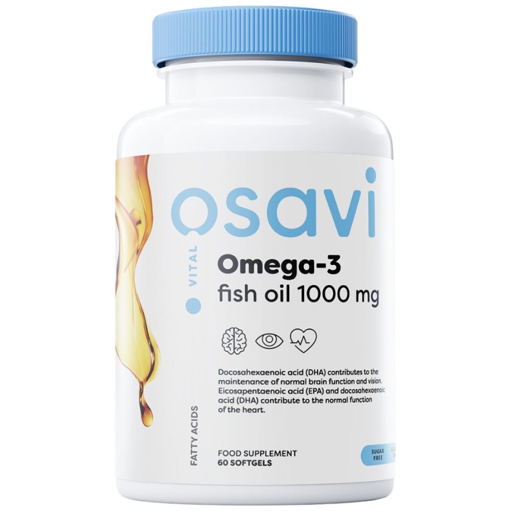 Omega 3 рибено масло 1000 mg / аромат на лимон - 60 гел капсули