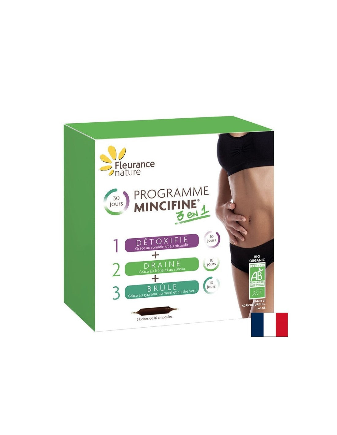 Mincifine 3 в 1 програма за отслабване, био, 30 ампули за пиене