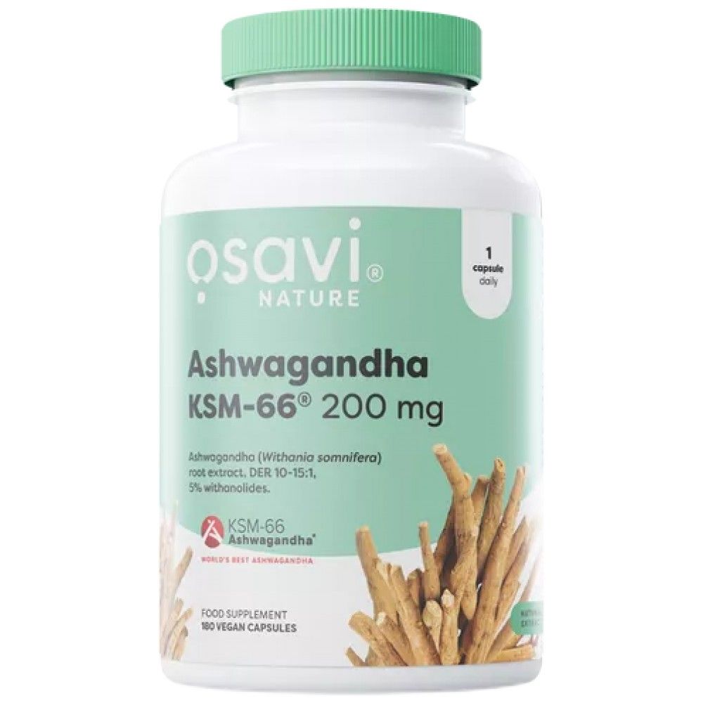 Ashwagandha KSM -66® 200 mg - 180 капсули