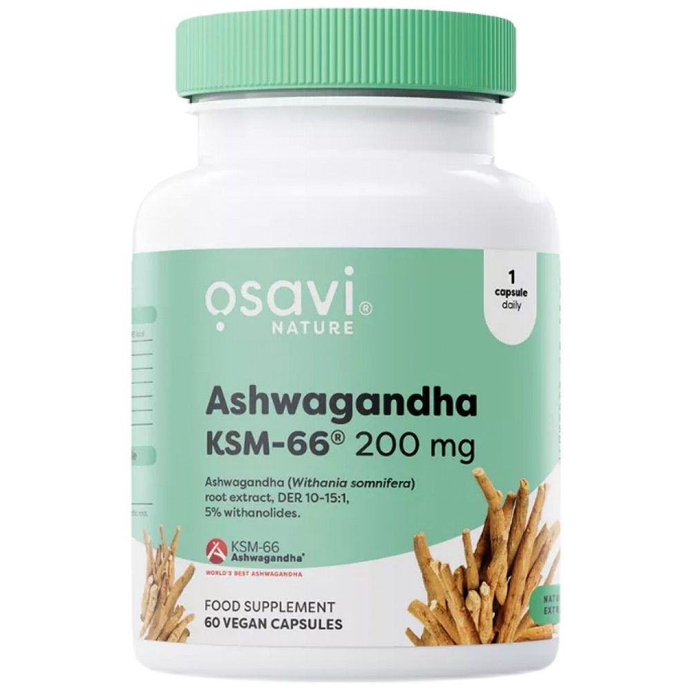 Ashwagandha KSM -66® 200 mg - 60 капсули