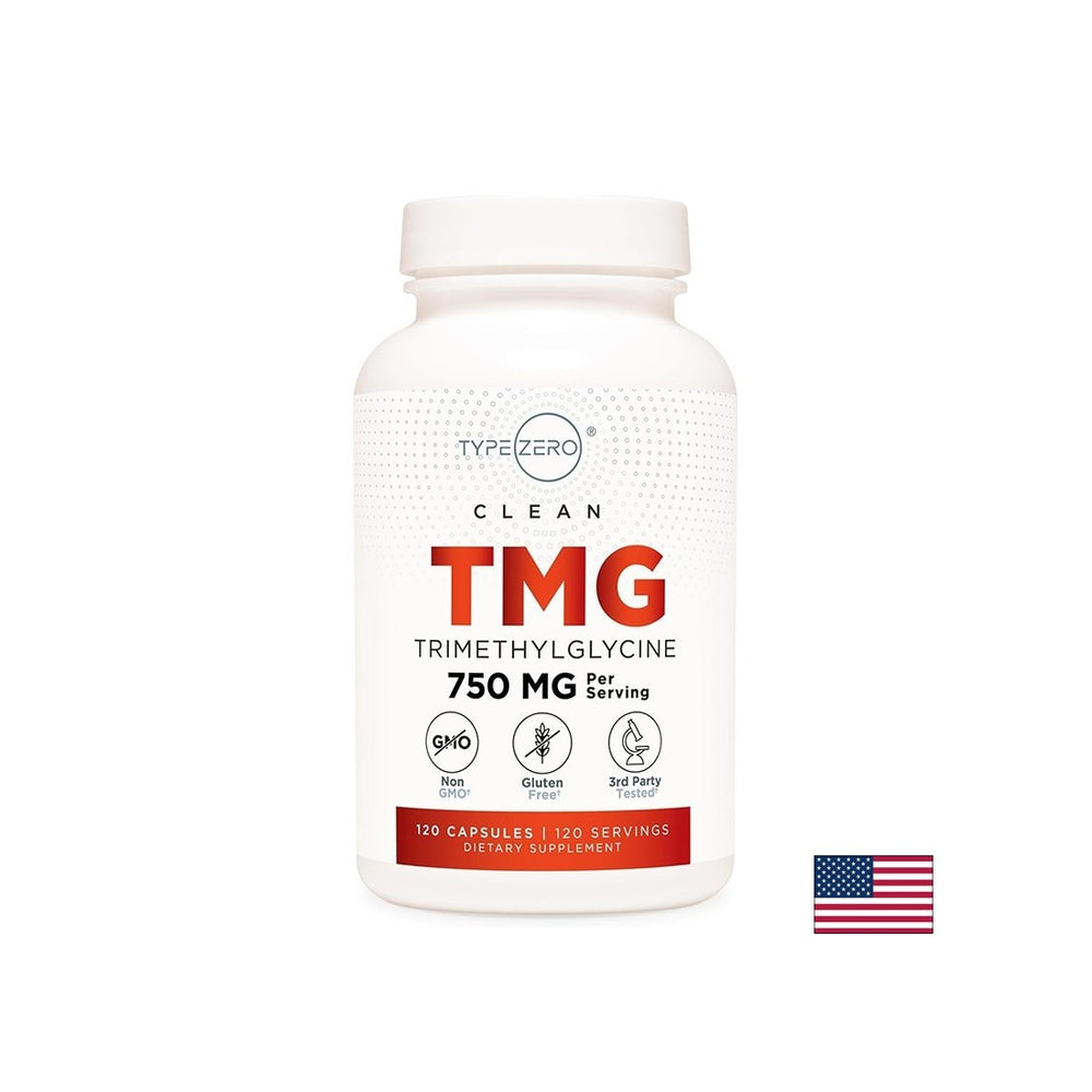 Поддържа нормални нива на хомоцистеин - TMG (триметил глицин) Typezero ™, 750 mg x 120 капсули