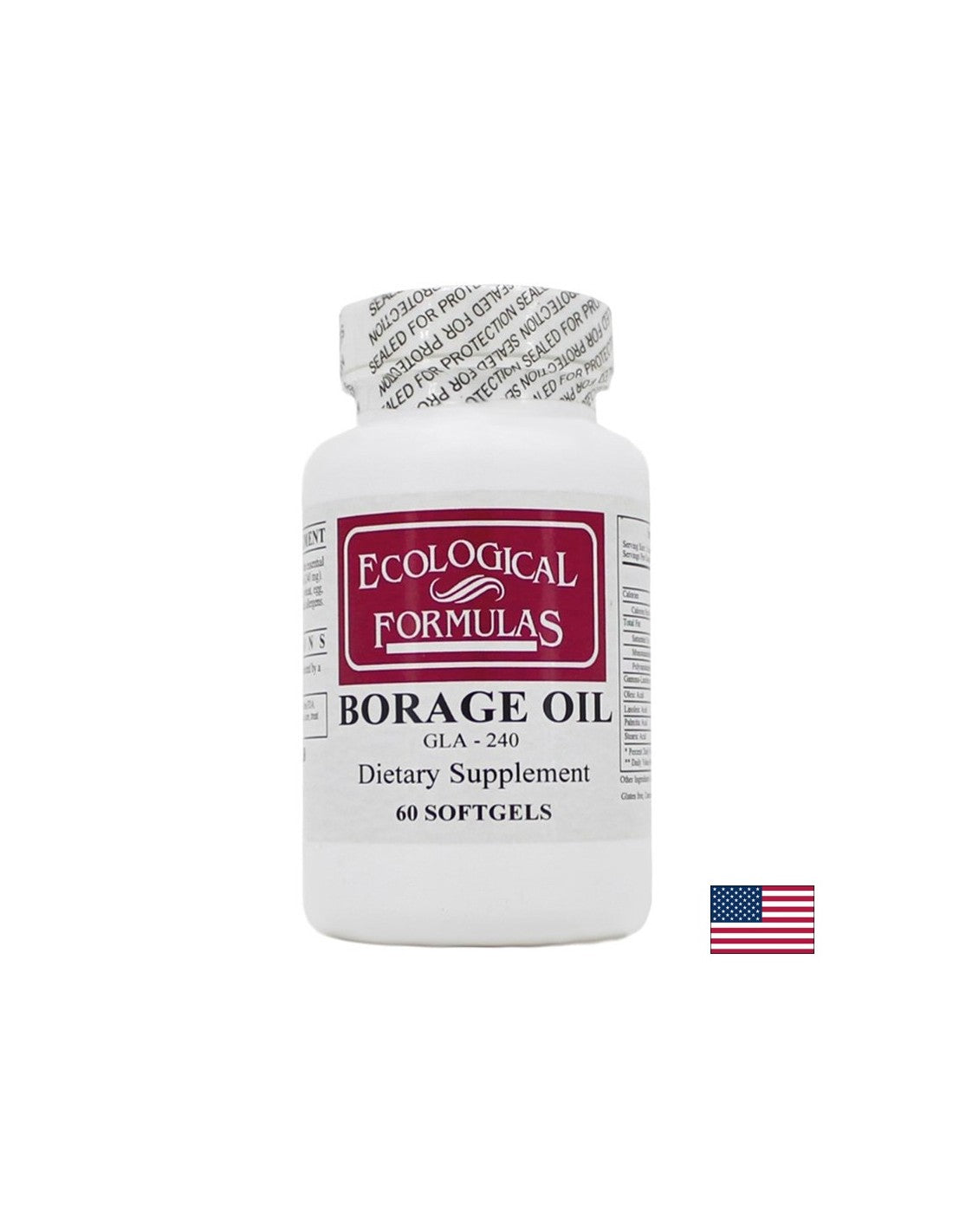 BORAGE (масло) GLA 240 - Хормонален дисбаланс, възпалена кожа и артрит, 60 капсули с мекгел