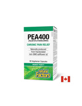 Против болка и възпаление - PEA (palmitoylethanolamide), 400 mg x 90 V капсули <tc>Natural Factors</tc>