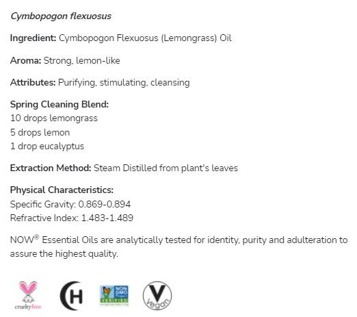 Lemongrass Oil | 100% чист кимбопон Flexuosus - 30 ml
