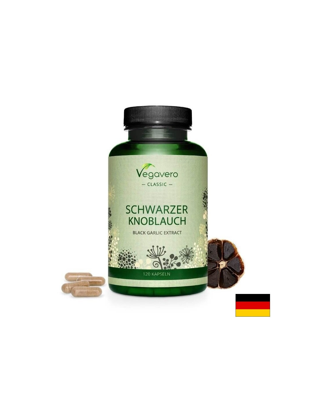 Schwarzer Knoblauch/ Екстракт от черен чесън, 120 капсули <tc>Vegavero</tc>