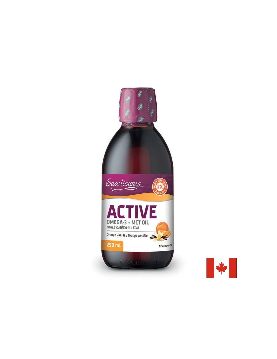 Sea-Licious® Active Omega-3 | Витамин D3 & MCT масло - 250 ml