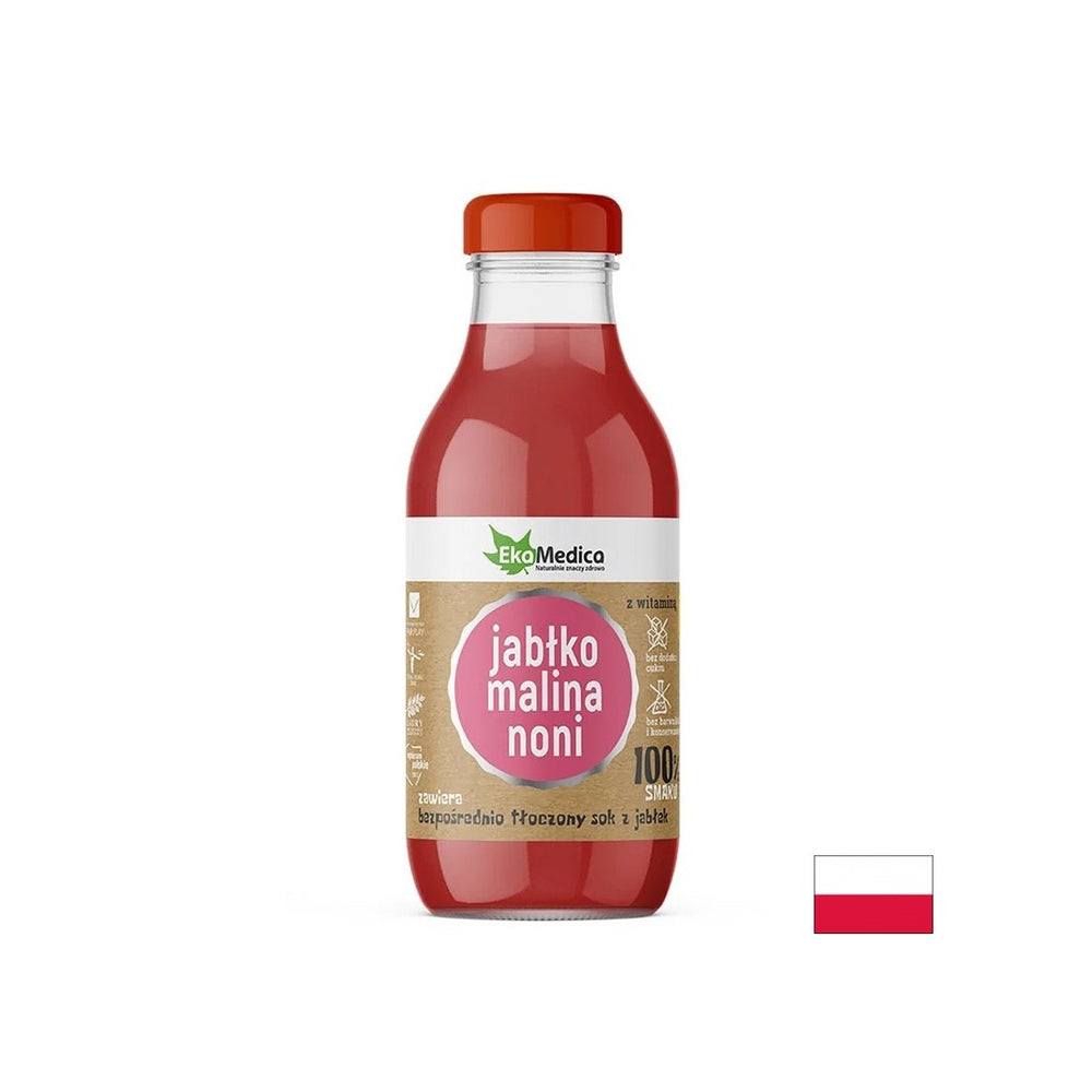 Сок от ябълка, малина и нони - имунитет и добро храносмилане, 300 ml