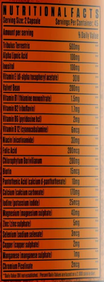 Testo Boost | С Tribulus, витамини и минерали - 90 капсули