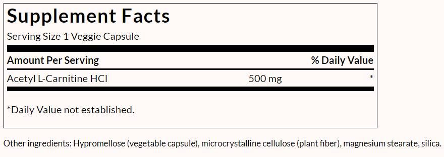 Ацетил L -карнитин 500 mg - 240 капсули