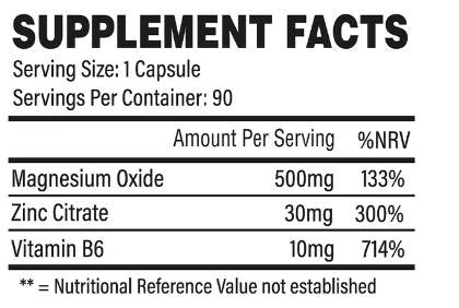Zma | Цинк, магнезий и B6 - 90 капсули
