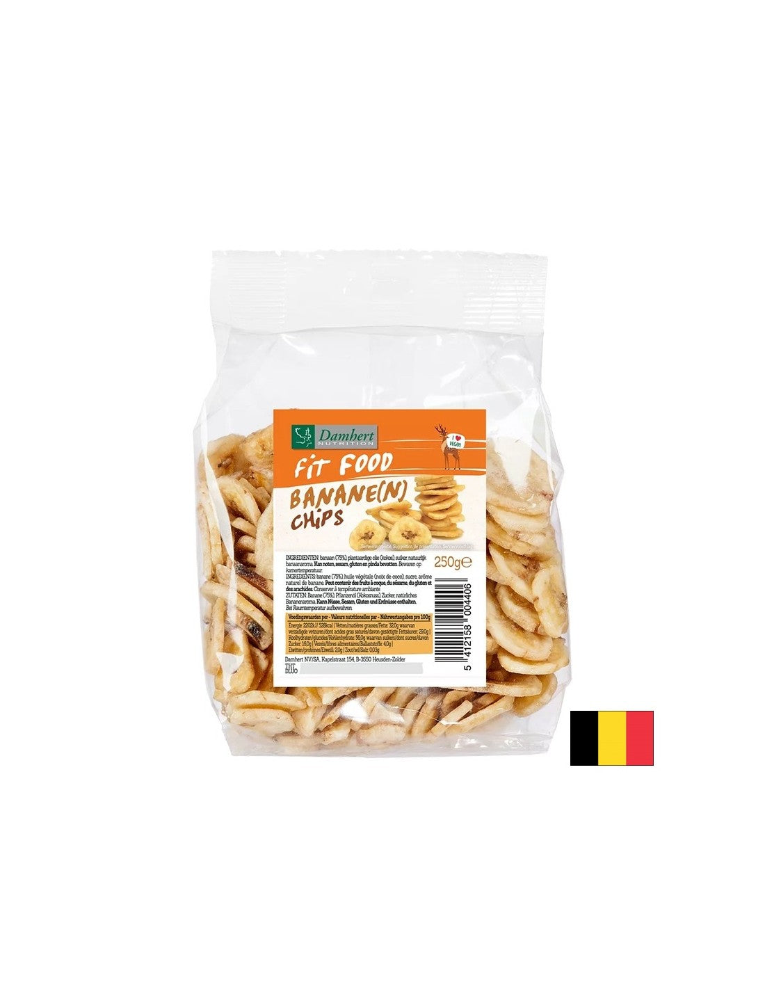 Изсушени бананови чипове, 250 g