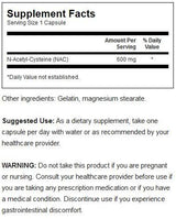 NAC N-ацетил цистеин 600 mg 100 капсули