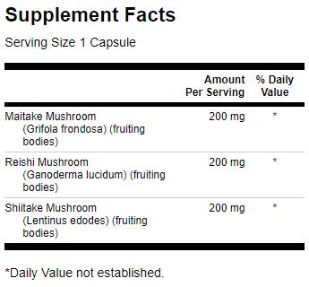 Троен гъбен комплекс 600 mg - 60 капсули