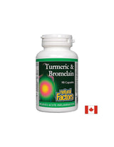 Turmeric &amp; Bromelain - куркума и бромелаин, 90 капсули <tc>Natural Factors</tc>
