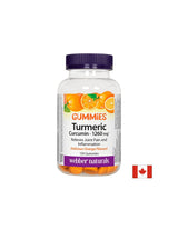 Куркума Curcumin Gummies / Куркума, 120 желирани таблетки с вкус на портокал <tc>Webber Naturals</tc>