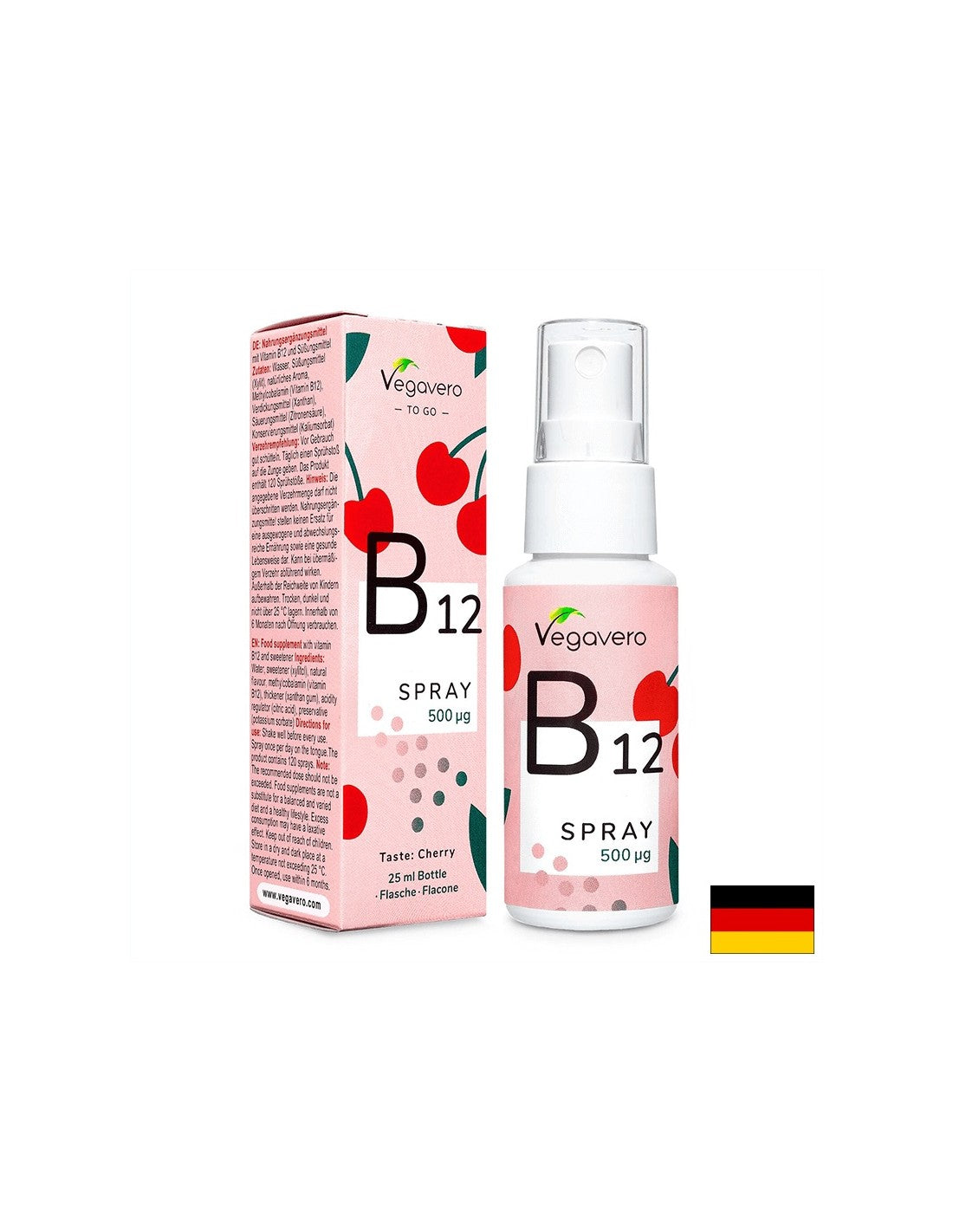 B12 Спрей / Витамин B12 (Метилкобаламин) / Орален спрей, 25 ml, 100% веган <tc>Vegavero</tc>