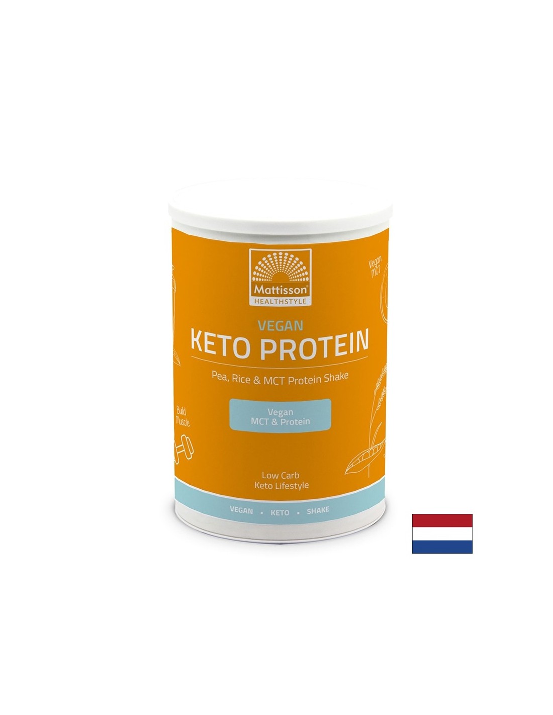 Веган кето протеинов шейк - грах, ориз, MCT, 350 g на прах <tc>Mattisson Healthstyle</tc>