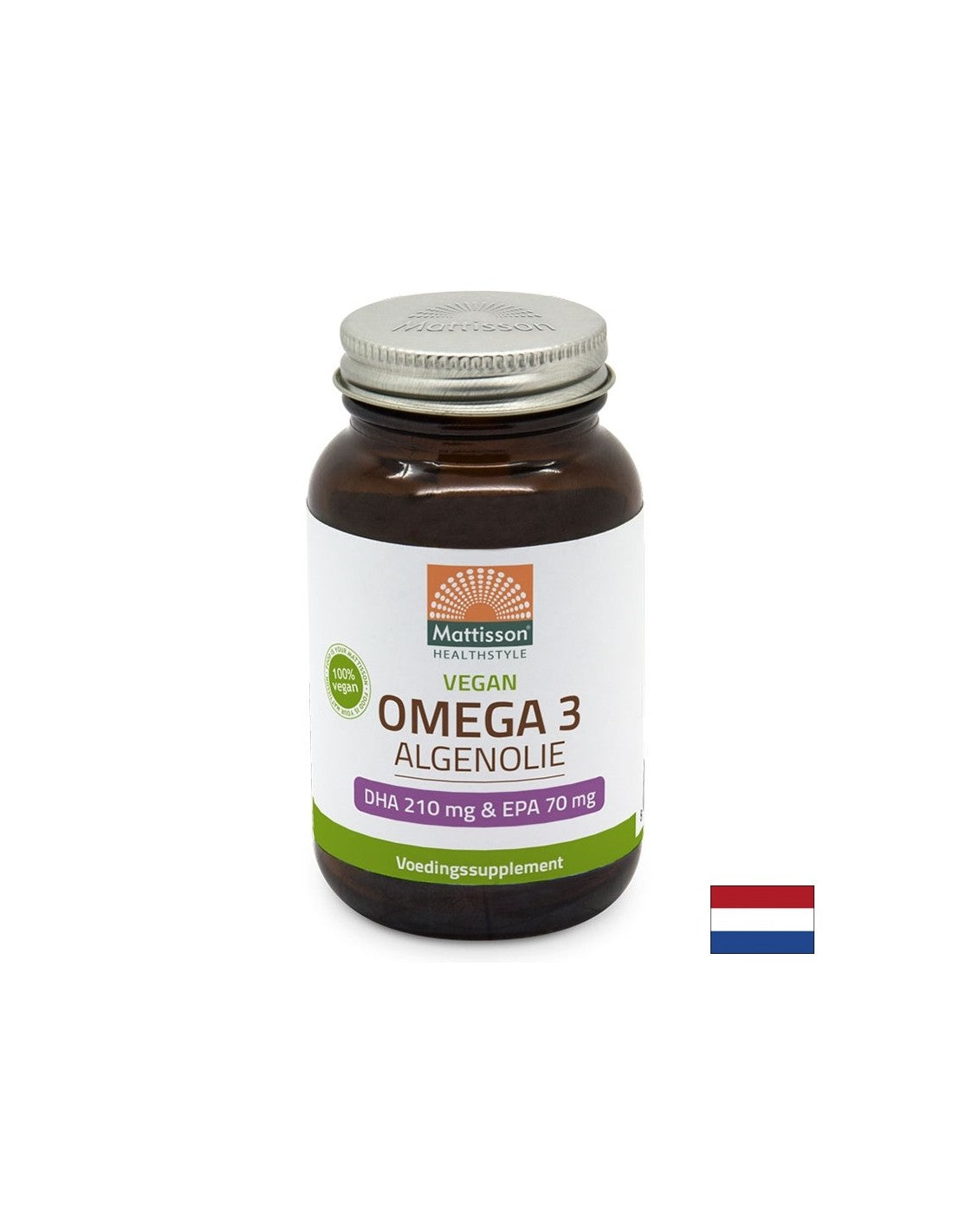 Веган омега-3 от водорасли, DHA 210 mg/ EPA 70 mg x 60 капсули