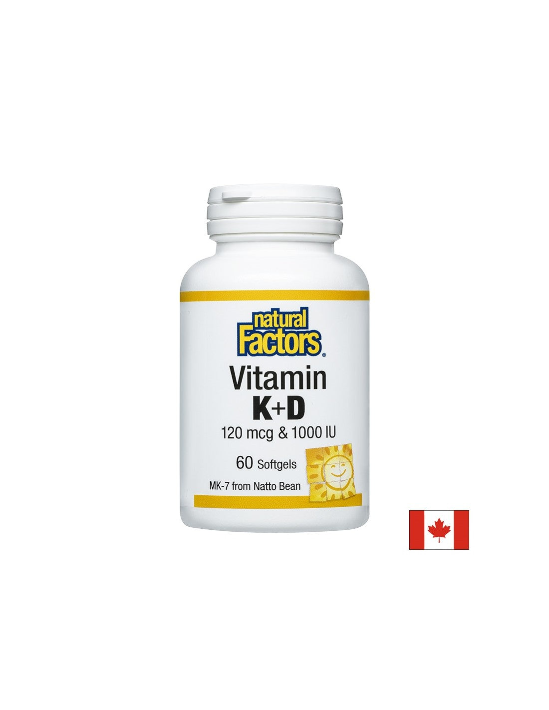 Витамин K2 120 mcg и D3 1000 IU, 60 софтгел капсули <tc>Natural Factors</tc>