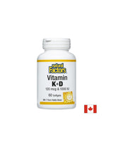 Витамин K2 120 mcg и D3 1000 IU, 60 софтгел капсули <tc>Natural Factors</tc>