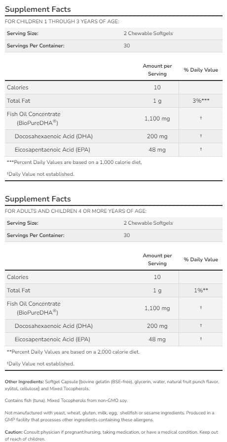 DHA 100 mg Дъце