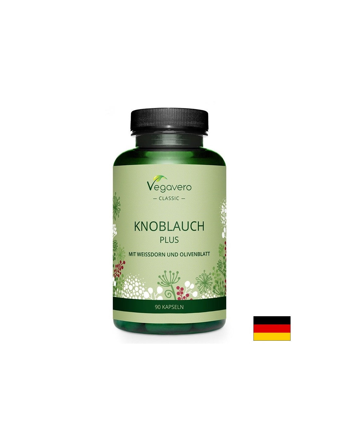 Здравословно сърце - черен чесън + Глог и маслинови листа, 90 капсули 5.5x8h