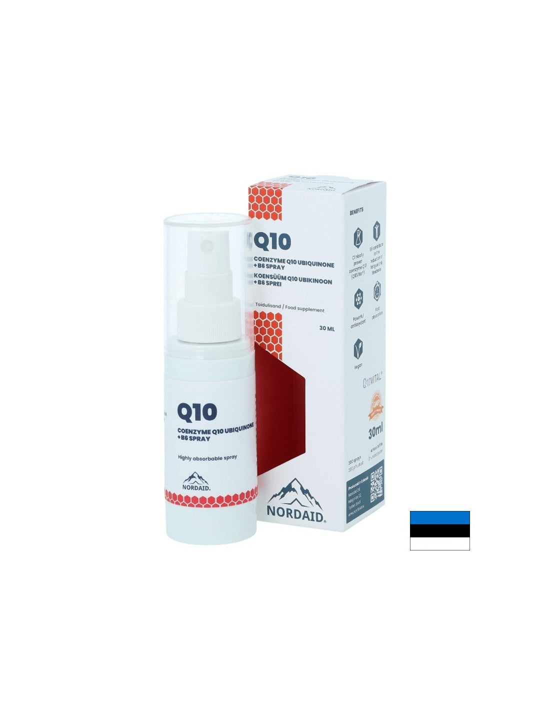 Coenzyme Q10 и витамин В6 - Сърдечно и неврологично здраве, спрей за уста, 30 ml, 200 спрея
