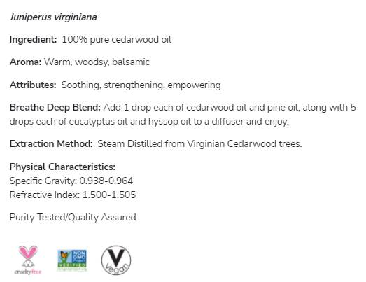 Cedarwood Oil | 100% чист Juniperus virginiana - 30 ml