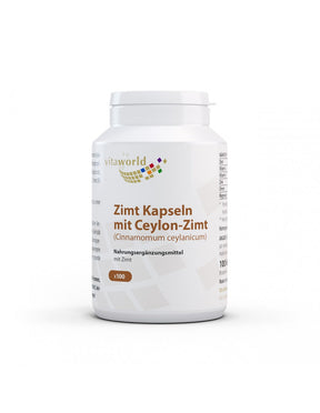 Zimt Kapseln mit Ceylon-Zimt / Ceylon cinnamon, 100 capsules - Nutra Best Europe