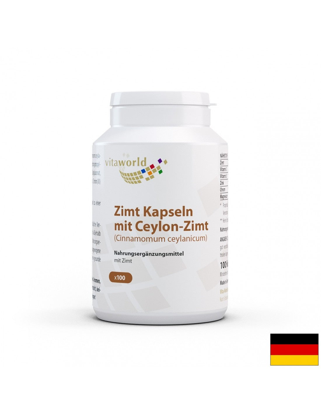 Zimt Kapseln Mit Ceylon-Zimt / Ceylon Cinnamon, 100 капсули